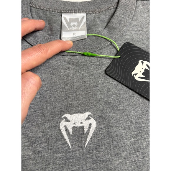 Venum Men's Light Heather Gray Embroidered Logo Short Sleeve Vortex Tee Size XL - Picture 6 of 13